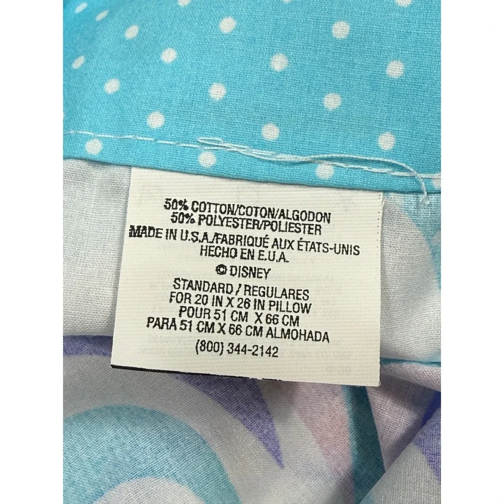 Vintage Disney Little Mermaid Ariel Flounder Sebastian Pillowcase Made in USA